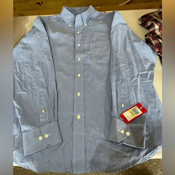 izod blue dress shirt All-over Stretch L/s Tartan Dress Shirt - Izod Sportswear main image 0
